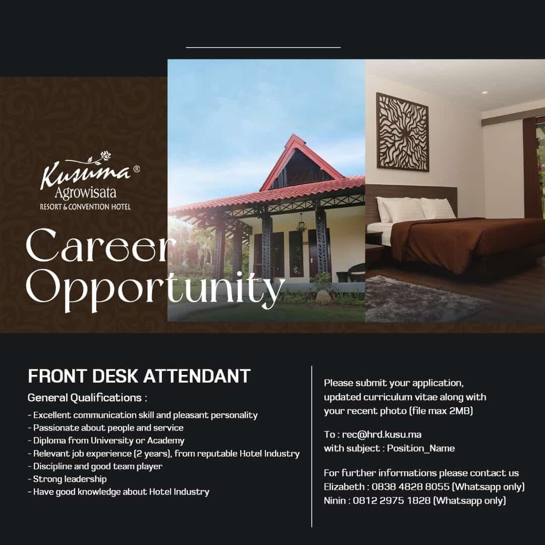 LOWONGAN KERJA ” Kusuma Argowisata Resort & Convention Hotel “